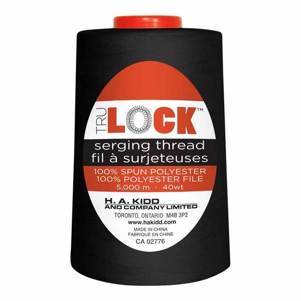 TruLock Serger Thread 5,000m Black available in Canada at The Quilt Store
