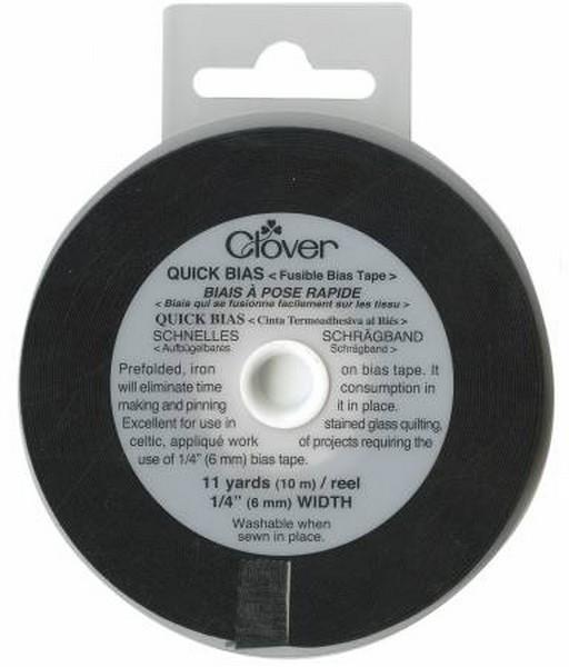 Clover Fusible Quick Bias Black available in Canada at The Quilt Store