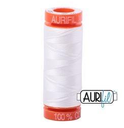 Aurifil 2024 Ivory 50 wt 200m available at The Quilt Store