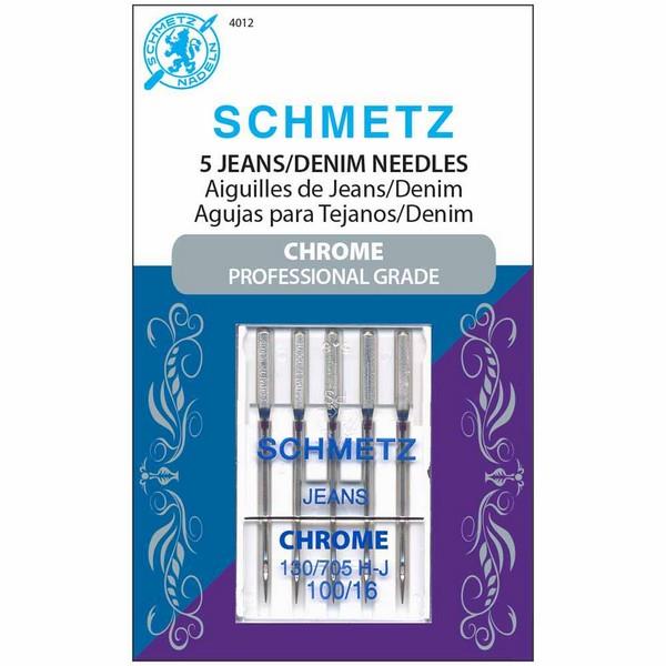 Schmetz Chrome Denim Needles 100/16 - 5 Count