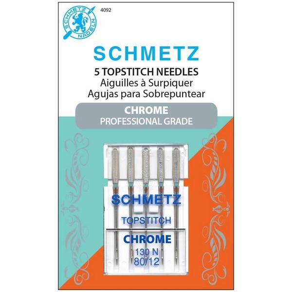 Schmetz Chrome Topstitch Needles 80/12 5 Pack